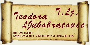 Teodora LJubobratović vizit kartica